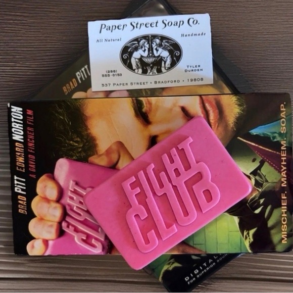 vegan , gluten free cruelty free holistic hand made soap fight club soap bar - Picture 4 of 10